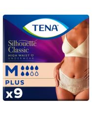 **TENA Silhouette Classic High Waist Crème M Plus 9ST