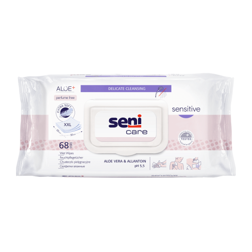 Seni Care vochtige doekjes sensitive 68 stuks