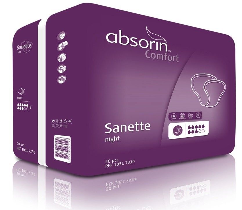 Absorin Comfort Sanette Night | voordelig, discreet en snel in huis