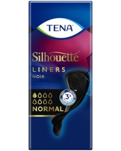 Tena Silhouette Noir Normal Liners | Zwarte incontinentie-inlegkruisjes 