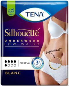 Tena Silhouette Normal Low Waist Blanc Large