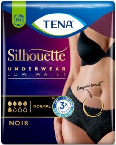 Tena Silhouette Normal Noir - lage taille - Medium