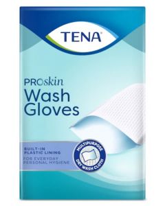 TENA ProSkin Wash Gloves Met plastic binnenzijde