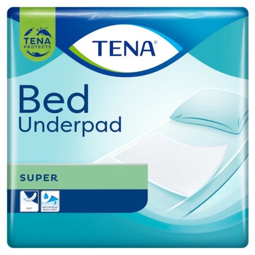Tena Bed Onderlegger Super - 60 x 60 cm - 30 st. Tena Bed Onderlegger Super - 60 x 60 cm - 30 st.