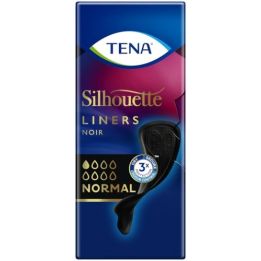 Tena Silhouette Noir Normal Liners | Zwarte incontinentie-inlegkruisjes 